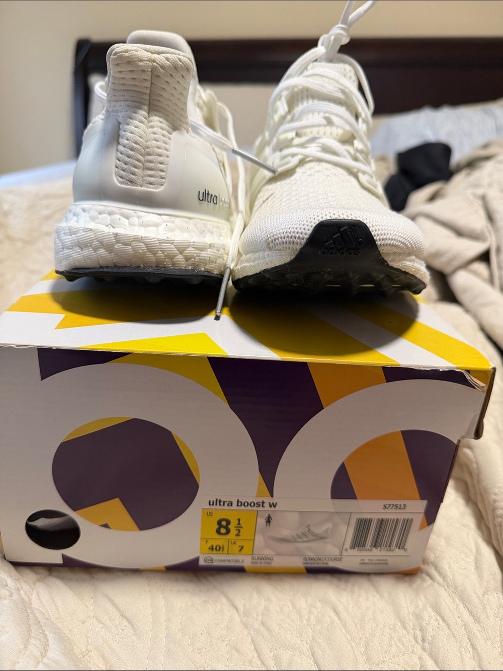 adidas White Women’s  Ultra Boost Running Sneakers